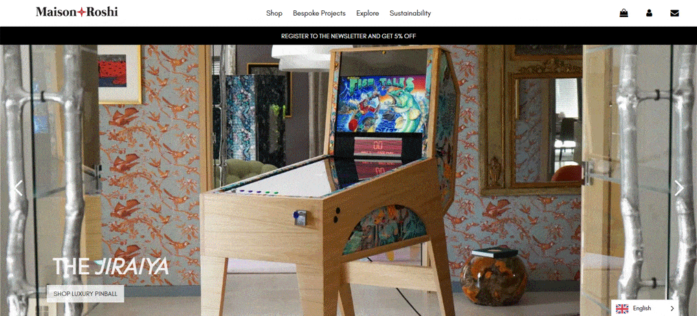 Aperçu du site Maison Roshi