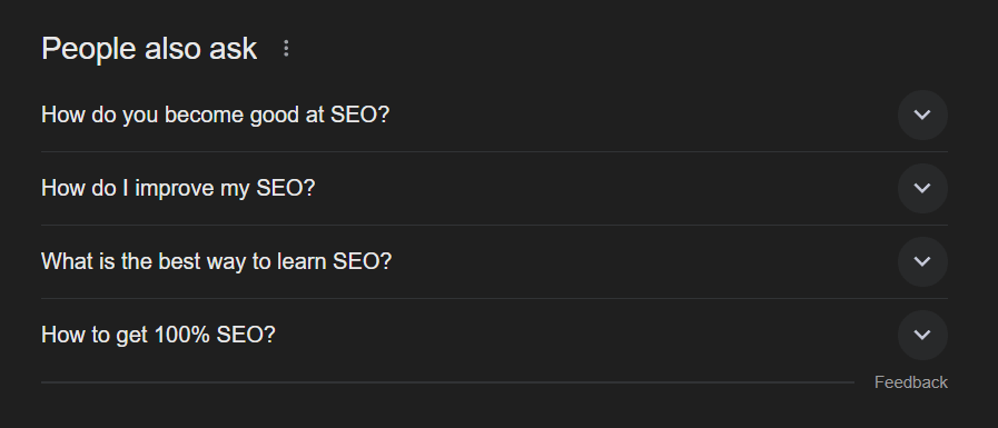 Screenshot eines People-also-ask-Ergebnisses bei Google
